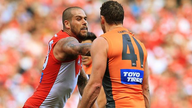 Shane Mumford has apologised for sledging Lance Franklin about his mental health battle. Picture: Toby Zerna
