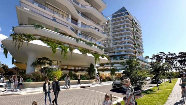 Artist impressions for a proposed 20-storey residential tower at the Glenside housing development, which would require a change to land zone and planning rules. Picture: Hames Sharley / URPS