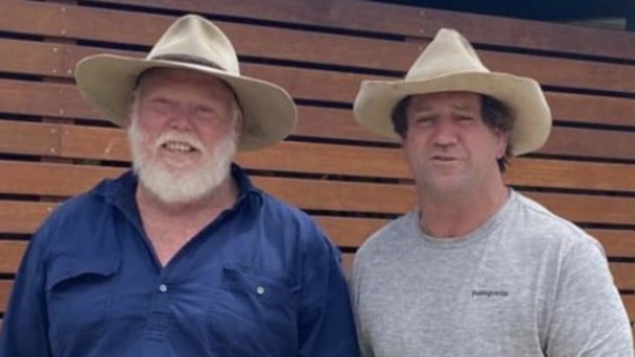 Manly recruitment manager Noel Cleal and coach Des Hasler on the farm.