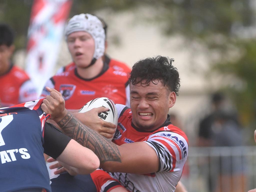 Kirwan State High School hosts St Patrick's College, Mackay, in round 1 of the 2025 Aaron Payne Cup. Picture: Evan Morgan