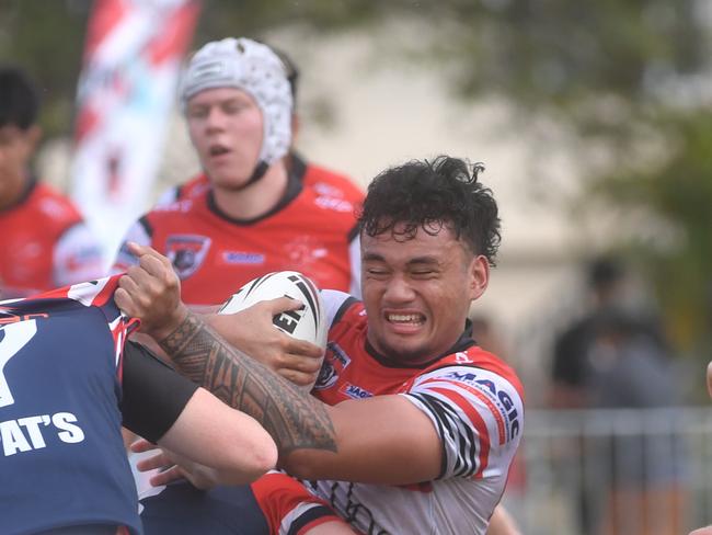 Kirwan State High School hosts St Patrick's College, Mackay, in round 1 of the 2025 Aaron Payne Cup. Picture: Evan Morgan