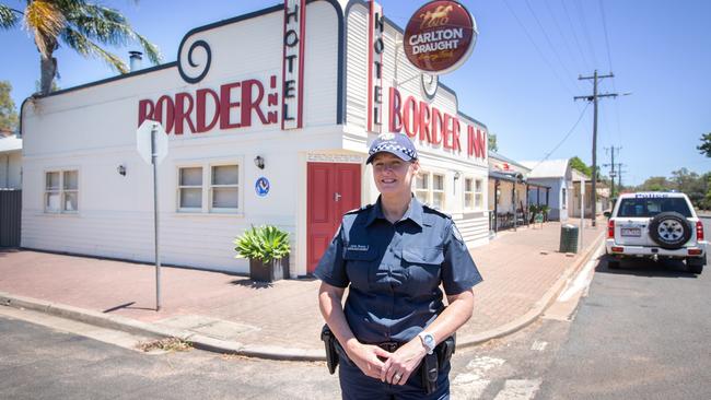 Leading senior constable Julie Bruce is based in a one person station at Apsley, near the Victoria-South Australia border. Picture Adrian Gale.