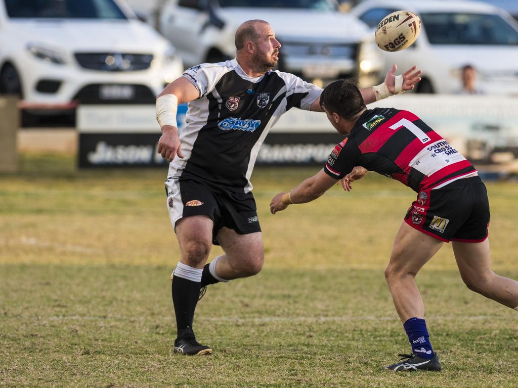 Steven Rodgers of Oakey against Valleys in TRL A grade round 10 rugby league at Herb Steinohrt Oval, Sunday, June 20, 2021. Picture: Kevin Farmer