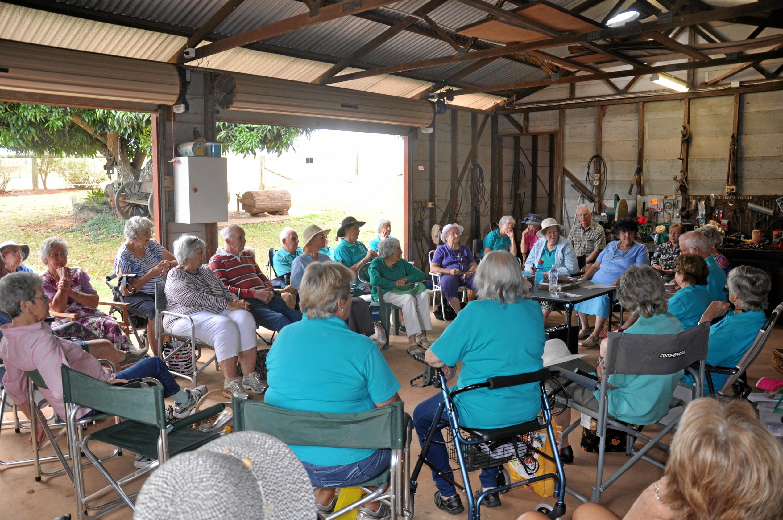 Monto Garden Club visits Roy and Bev Marbach's property. Picture: Mackenzie Colahan