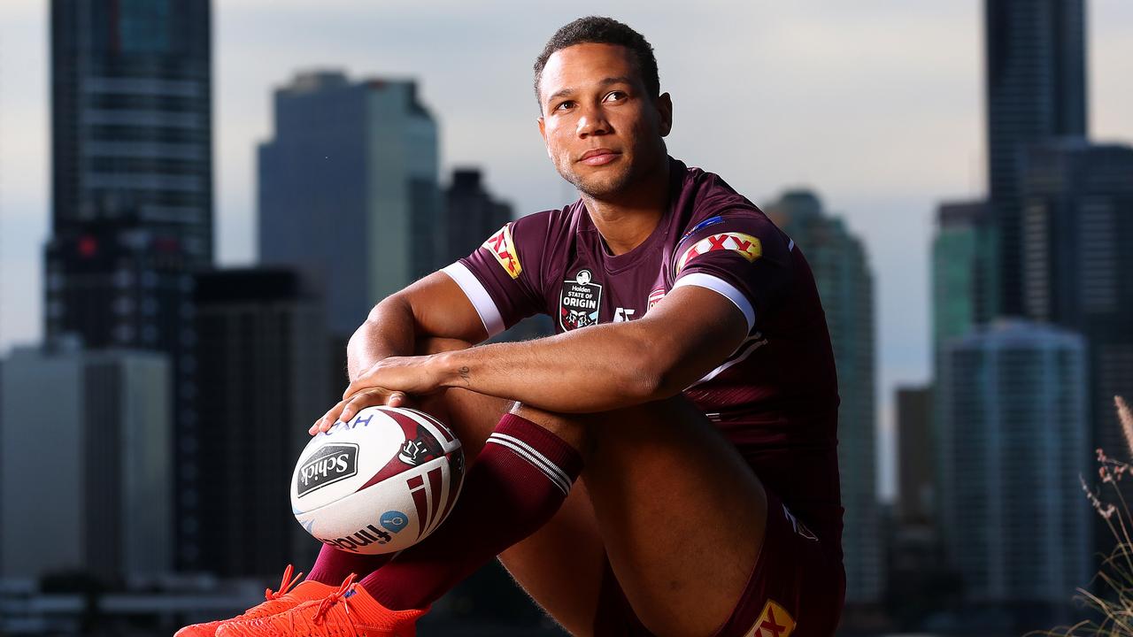 Moses Mbye prepares to make his debut for Queensland. Picture: Adam Head