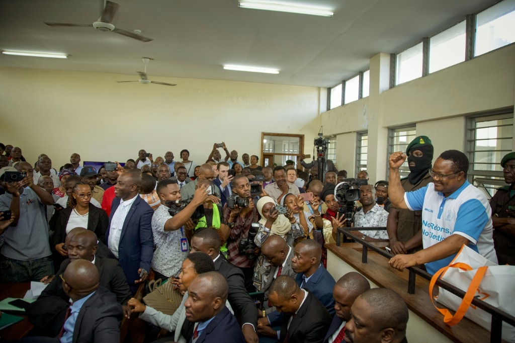 Tanzania opposition leader defiant at treason trial