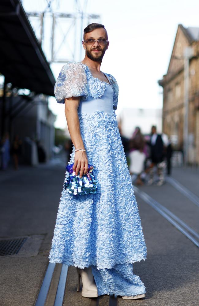 Jamie Azzopardi at Australian Fashion Week 2025 at Carriageworks in Everleigh. Picture: Jonathan Ng