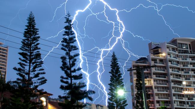 A strike at Broadbeach photographed by Paul Cornes.