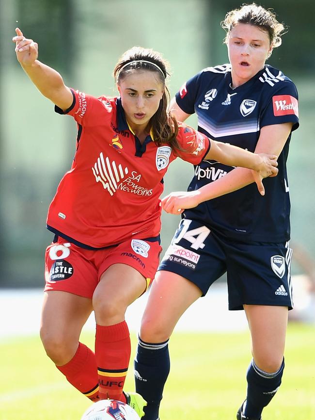 Georgia Campagnale in action for Adelaide United last season. Picture: Quinn Rooney/Getty Images