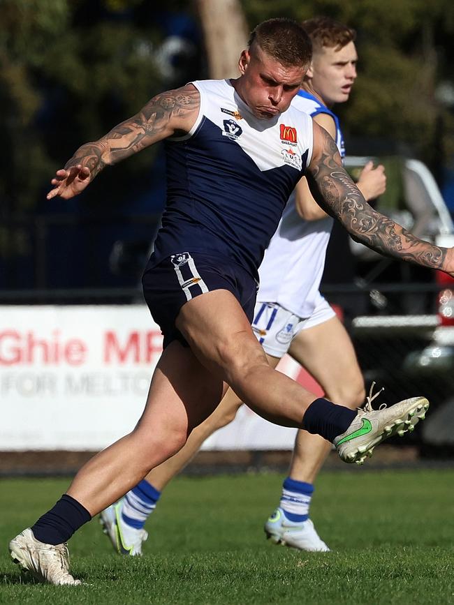 Mitch Caddy in action for Melton South. Picture: Hamish Blair