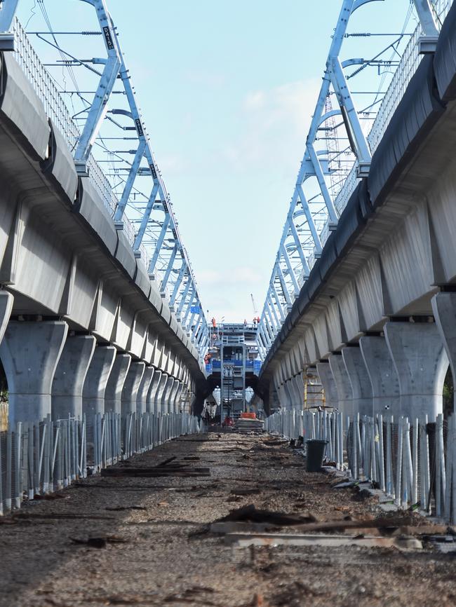 Public space and parks will be created where the tracks were. Picture: Tony Gough