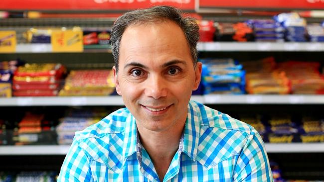 Saeed Fassaie, 51, is an Iranian immigrant who taught himself to read english while reading The Daily Telegraph on his shift at 7-11 petrols station in Forestville. Saeed lives in Forestville with his wife and daughter and has written a book hoping his memoir Rising From The Shadows would help others understand why people come to Australia for a better life. Picture: Adam Taylor