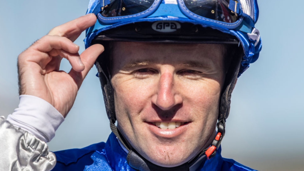 SYDNEY, AUSTRALIA - JUNE 05: Tommy Berry on Cape Breton returns to scale after winning race 1 the Bowermans Commercial Furniture Handicap during Sydney Racing at Rosehill Gardens on June 05, 2021 in Sydney, Australia. (Photo by Jenny Evans/Getty Images)