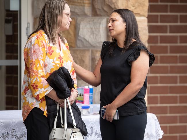 Loved ones shed a tear and prayed for young Nicholas. Picture: Julian Andrews