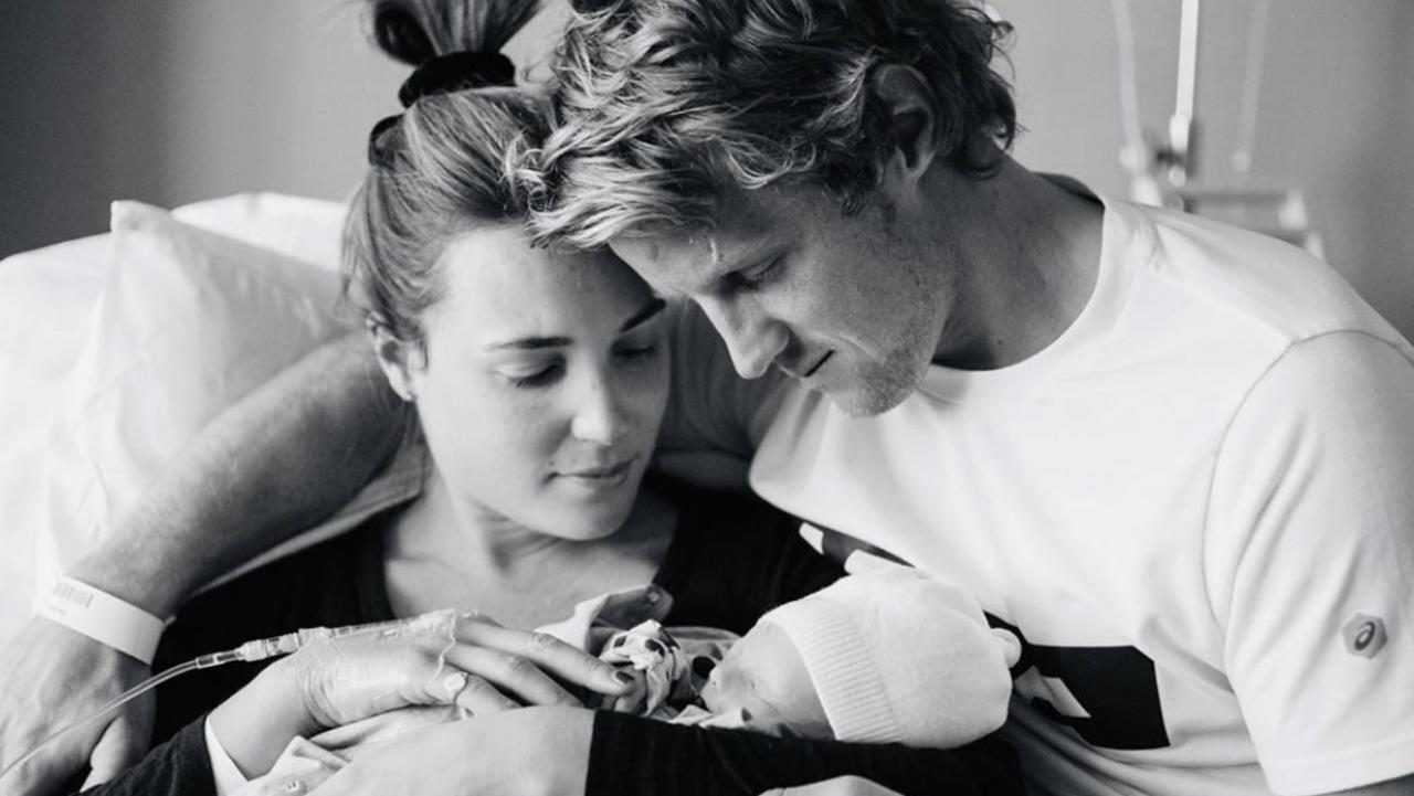 Rory and Belinda Sloane With baby Leo