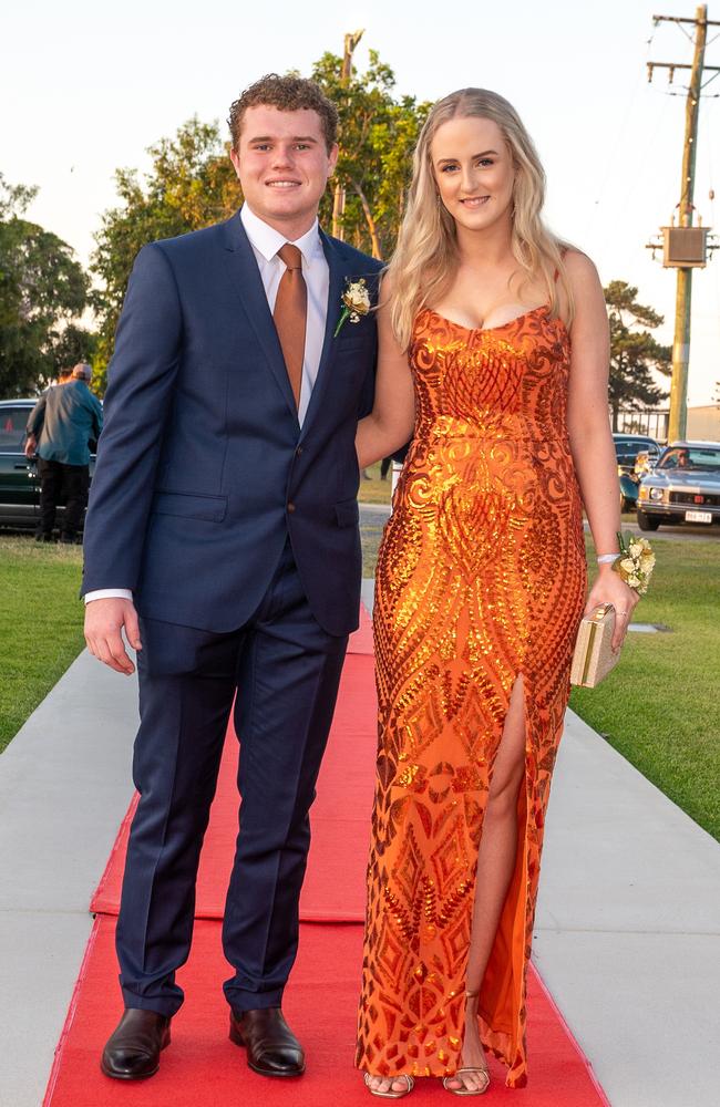 Regan Murphy and Nina Boys at Mackay State High School, Mackay Turf Club Saturday 14 October 2023 Picture: Michaela Harlow