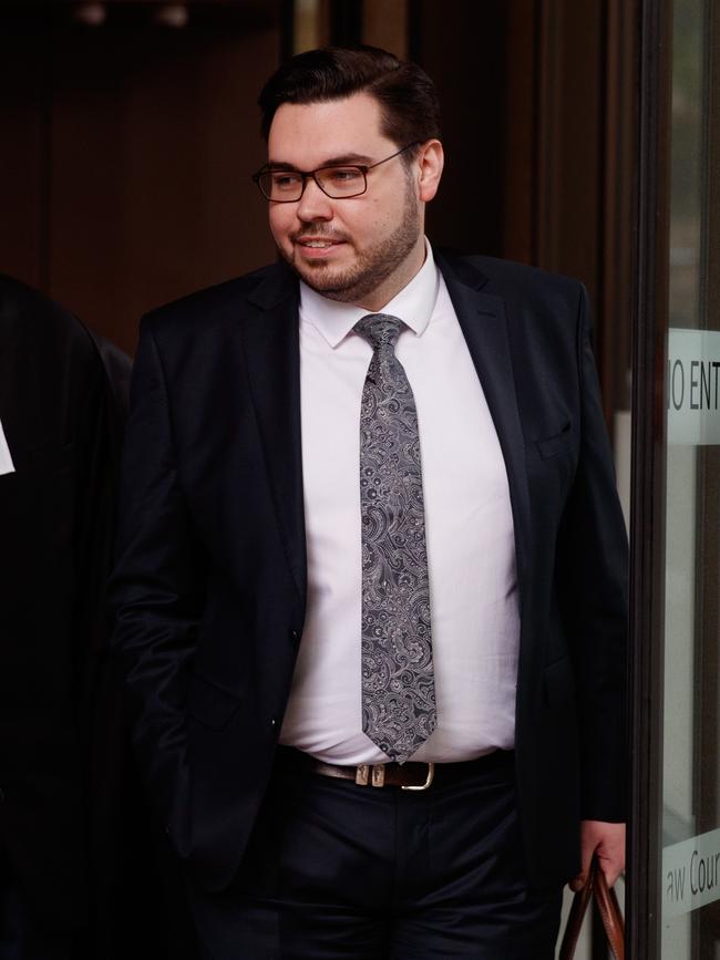 Bruce Lehrmann leaves the Federal Court during the defamation trial. Picture: NCA NewsWire / Nikki Short