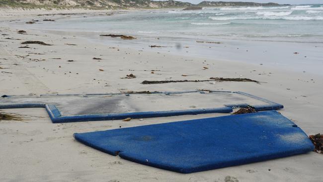 Debris from a capsized boat off the coast of Carpenter Rocks. Picture: Jessica Ball