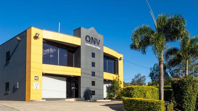 The deserted former headquarters of troubled building company QNV Constructions at 42 Siganto Dr, Helensvale, is on the market. Photo: Supplied