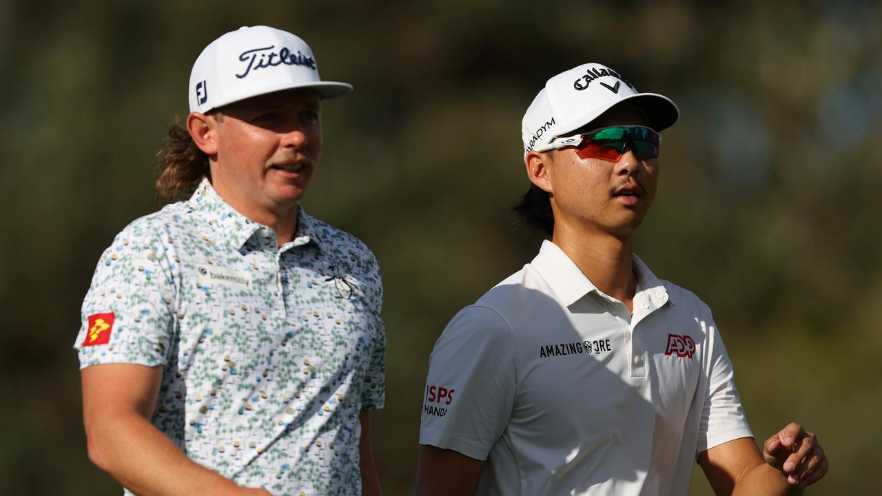 Min Woo Lee and Cameron Smith will play the opening two rounds together. (Photo by Mark Metcalfe/Getty Images)