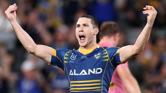 Mitchell Moses of the Eels. Photo by Cameron Spencer/Getty Images