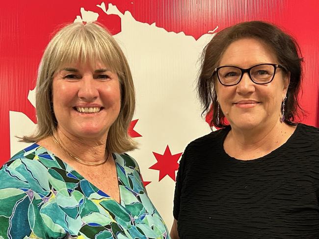 Labor candidate for Goyder Sandy Griffin with Chief Minister Eva Lawler. Picture: Supplied