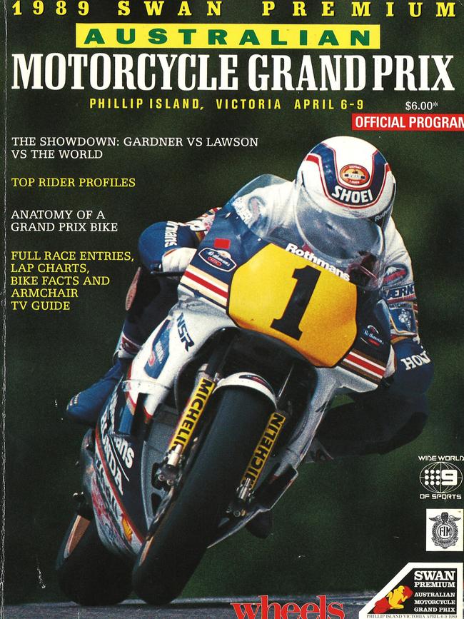 Program from the 1989 Australian Motorcycle Grand Prix at Phillip Island.