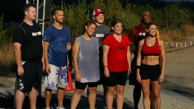 Trainer Bob Harper with some of the Biggest Loser contestants.