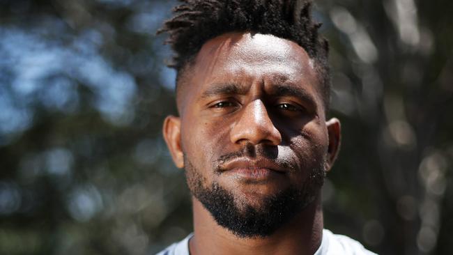Segeyaro’s battle with Leeds could leave the Sharks short. Picture: Tim Hunter.