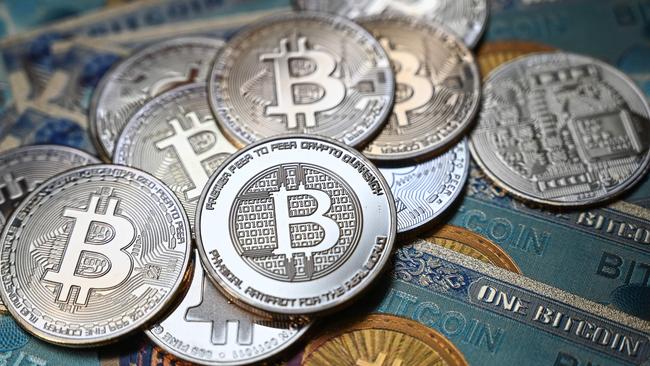 The cryptocurrency bitcoin could become a digital gold supply, Ark’s Cathie Wood says. Picture: AFP