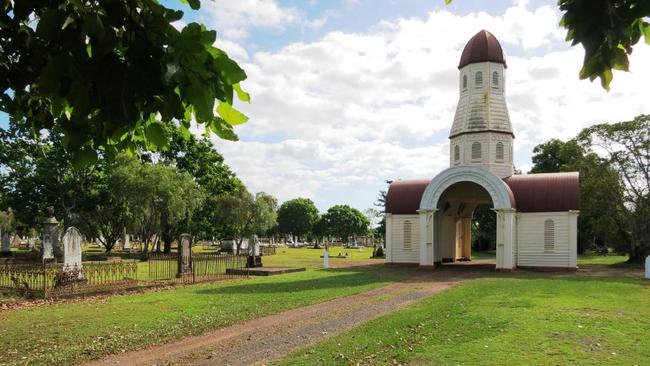 Horse-drawn hearses once stopped to unload coffins in the historic mortuary chapel at the Maryborough cemetery.