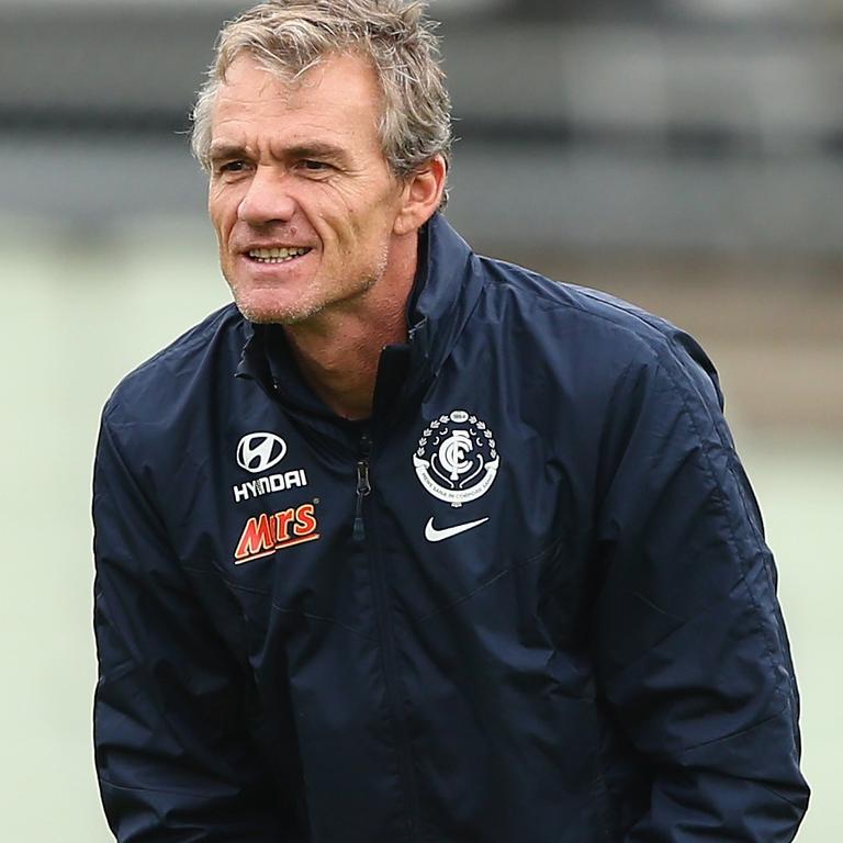 Dani Laidley during her time as Carlton assistant coach in 2015. Picture: Robert Cianflone/Getty Images