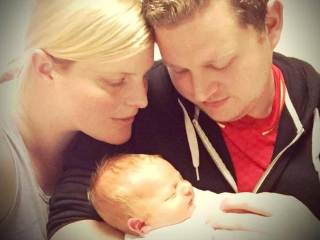 Ben Ihlow with his wife Samantha and son Andrew. Picture: Youcaring.com