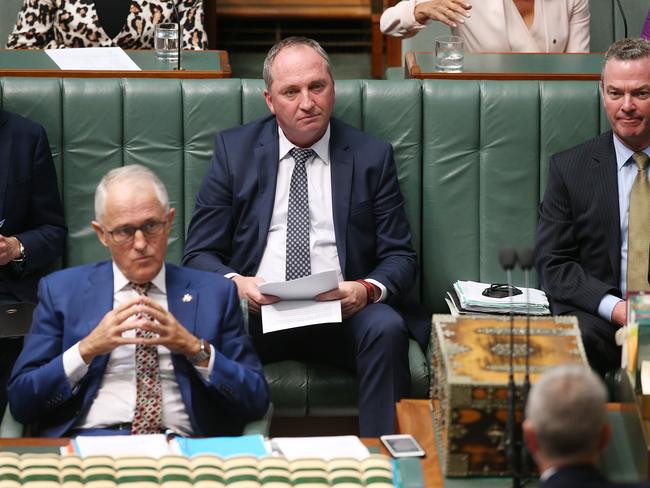 Deputy PM Barnaby Joyce during Question Time on Monday. Picture: Kym Smith