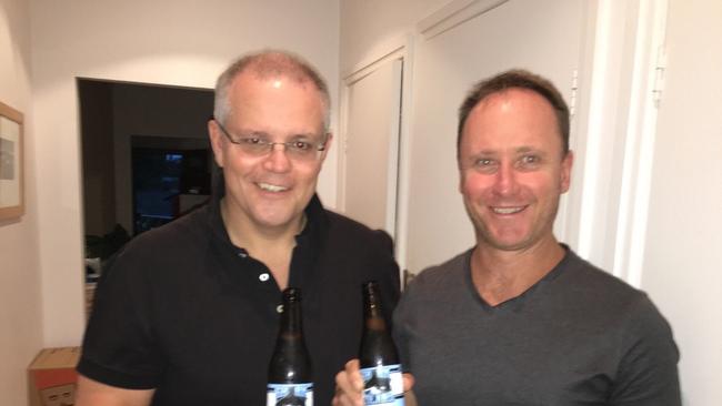 Scott Morrison with Tim Stewart. Picture: Twitter