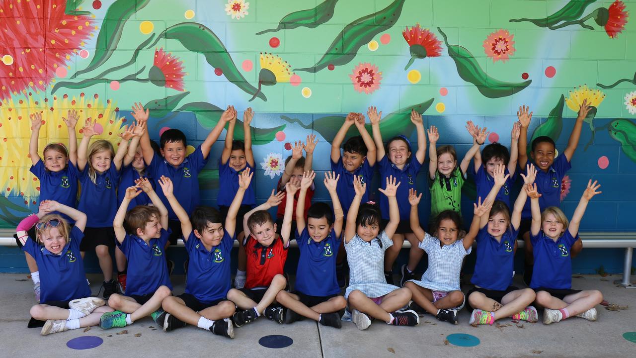 2024 Durack School Transition Funny Face photoTransition FullartonBack Row (L-R)Lily Burton, Chloe Hooper, Hunter May, Valentino Rabbitte, Zahli Reid, Jaxon Smith, Antonio Moro, Emily Gerlach,Porsha Rowsell, Eli Davies, Joshua OgbuFront Row (L-R)Lylah Stone, Madsen Pollock, Lewis Buckwell, Leon Saetta, Lincoln Butterworth, Zara Fong, Mahalia Chandler,Fallon Moore, Darcy Duggan Picture: Durack School