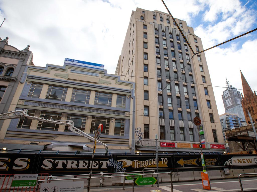 The former Yooralla building on Flinders St has been earmarked as the site of a second injecting room. Picture: Mark Stewart