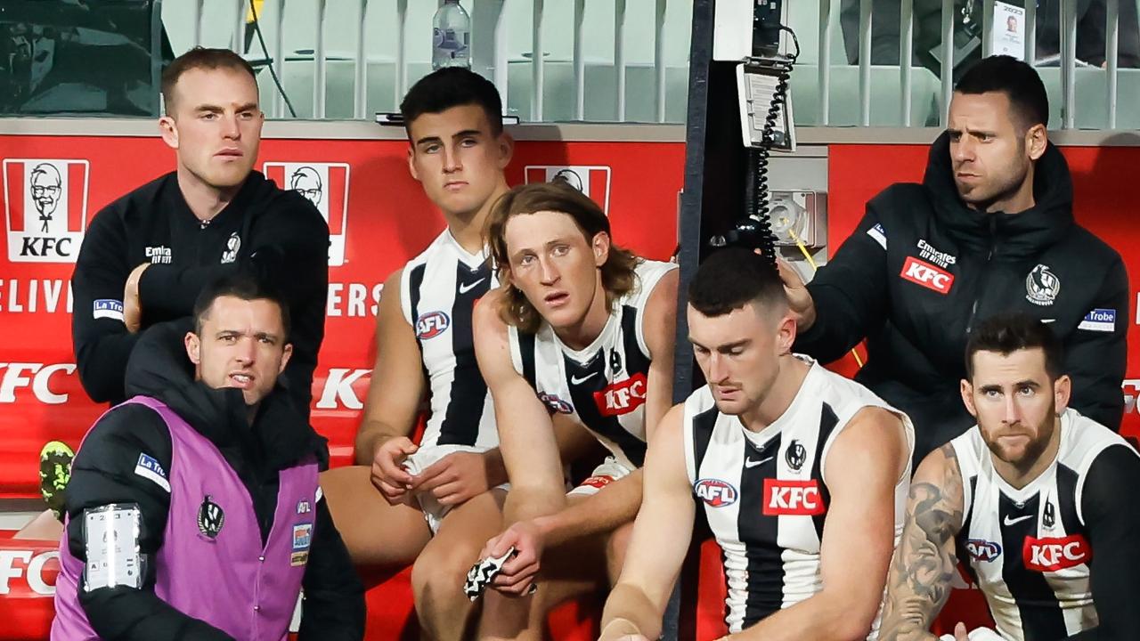 Nathan Murphy of the Magpies in action during the 2023 AFL Round 12 News  Photo - Getty Images