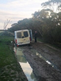 The men’s van was bogged. Picture: South Australia Police