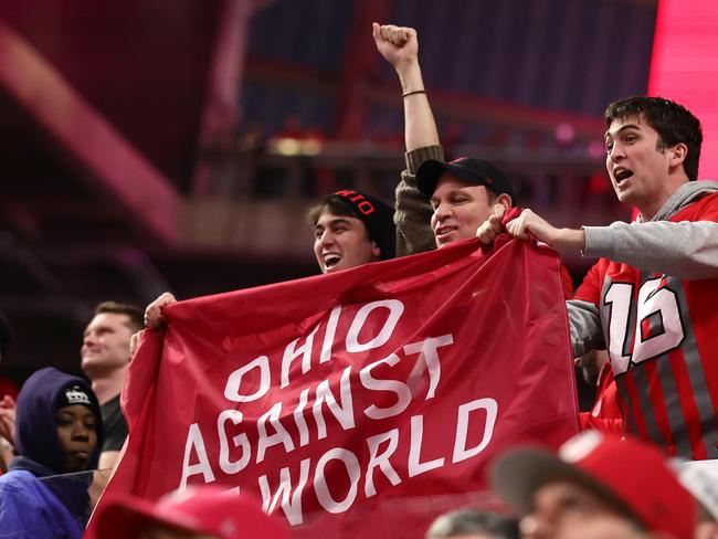 Ohio State Buckeyes fans during the second quarter. Picture: Carmen Mandato