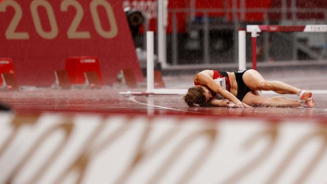 Petersen was in contention for a place in the final when she fell. Picture: Ezra Shaw/Getty Images