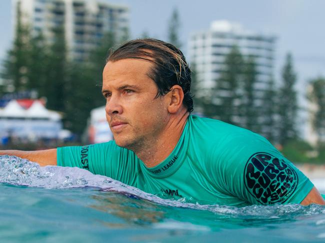 Julian Wilson of Australia prior to surfing in Heat 19 of the Opening Round at the Boost Mobile Gold Coast Pro on May 8, 2022 at Gold Coast, Queensland, Australia. (Photo by Andrew Shield/World Surf League)