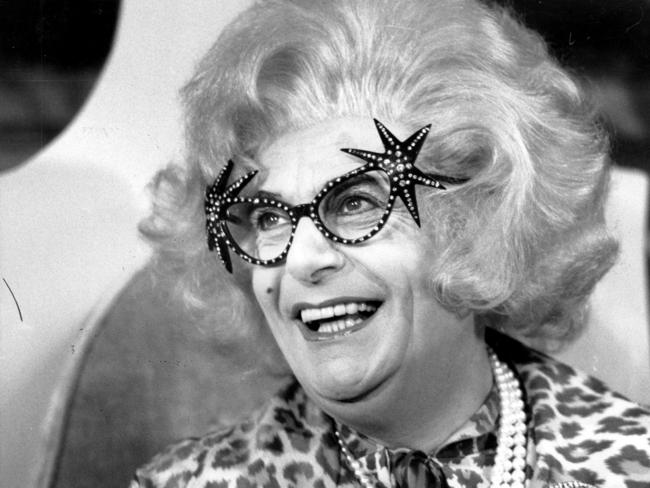 Humphries as Dame Edna Everage in 1989.