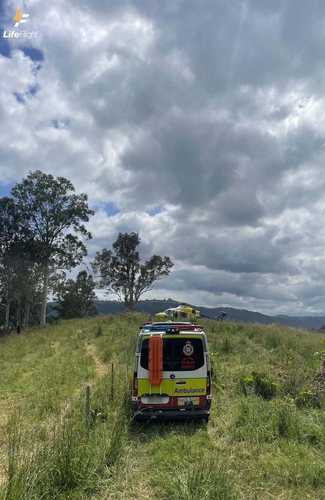 Ellie Hayes suffered serious injuries after the car she was in rolled down a steep embankment in the Sunshine Coast hinterland. Photo: LifeFlight.