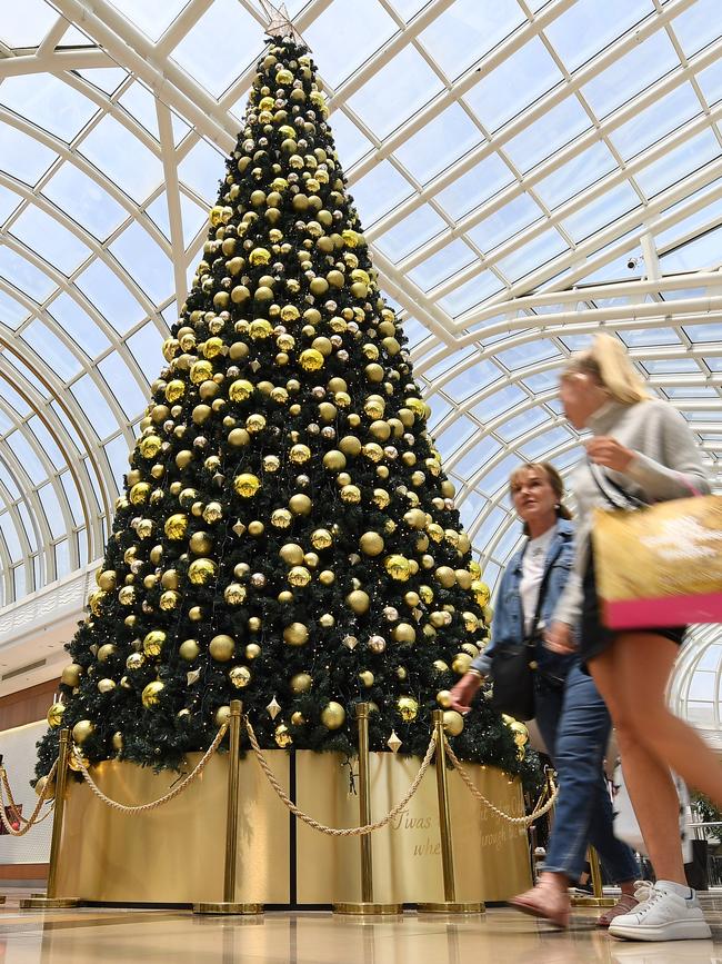 UBS predicts Christmas could be strong for retail if consumers remain buoyant through November. Picture: AAP