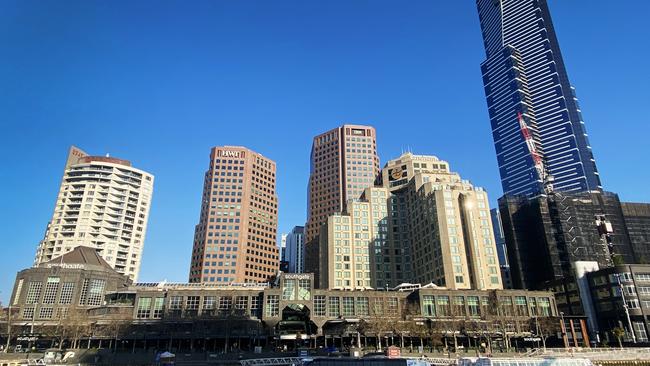 Southbank and the Yarra River in Melbourne.