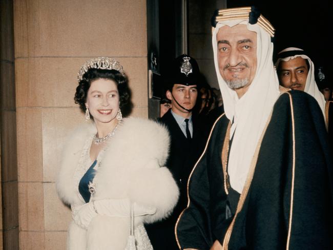 King Faisal of Saudi Arabia and Queen Elisabeth in London in the 70s. Picture: Keystone-France/Gamma-Keystone via Getty Images