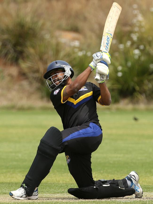 Upul Bandara in action St Bernard's. Picture: Hamish Blair