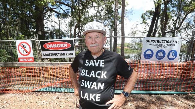 Black Swan Lake protester Methven Sparks. Photo by Richard Gosling