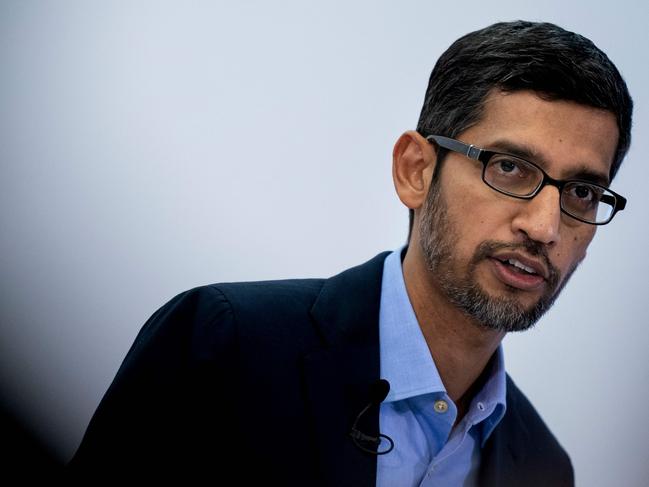 Google CEO Sundar Pichai. Picture: AFP